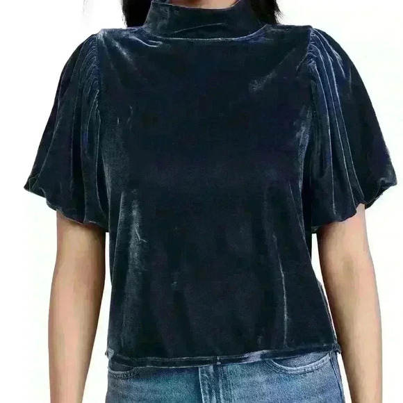 Free People Claudia Velvet Tee - Picture 1 of 7